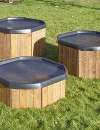 Trio super rangement en bois pour bac d’exploration sensoriel